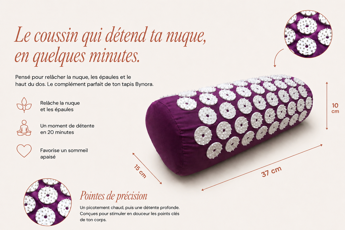 Set Tapis + Coussin d'Acupression NORA – Violet Lavande