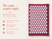 Tapis d'Acupression NORA – Violet Lavande | Bien-être & Relaxation