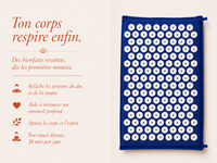 Tapis d'Acupression NORA – Bleu Marine | Bien-être & Relaxation