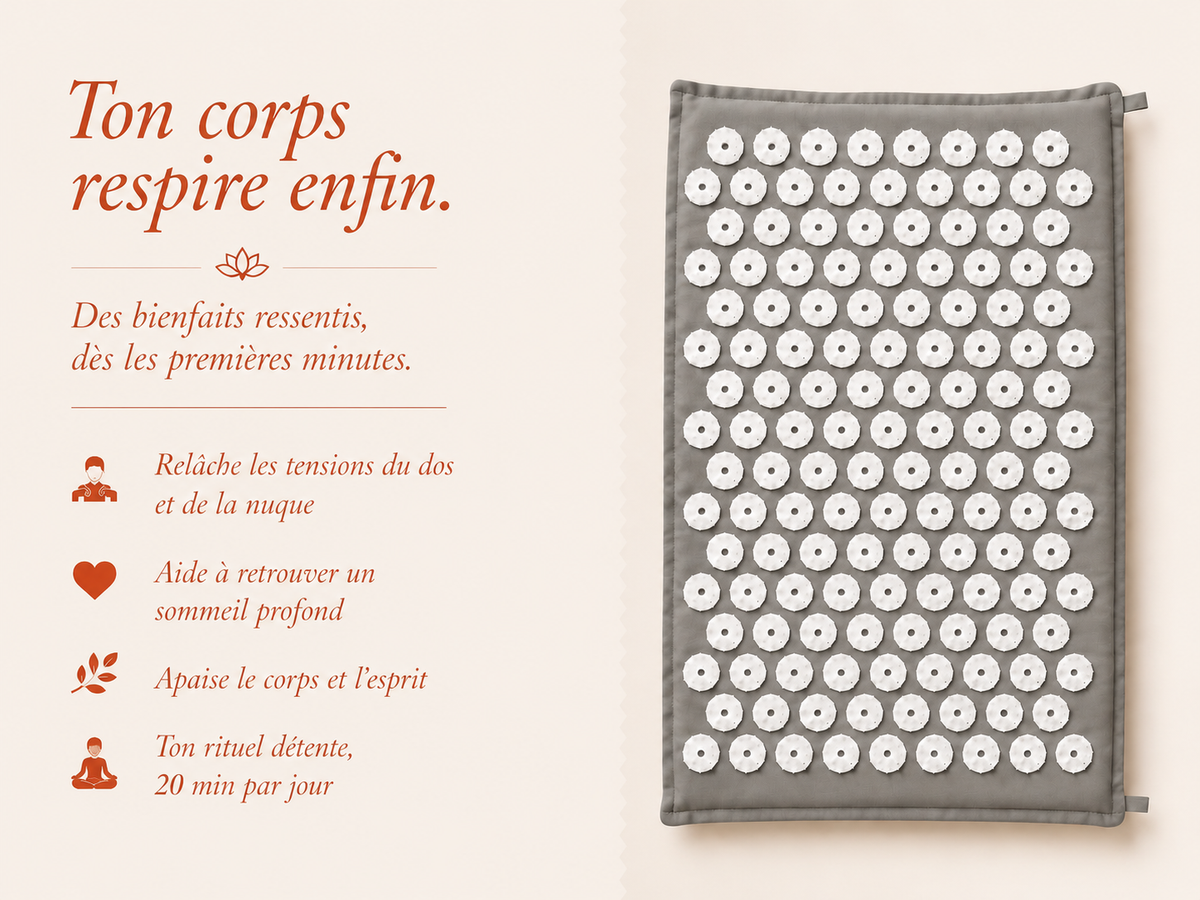 Set Tapis + Coussin d'Acupression NORA – Gris Anthracite