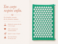 Set Tapis + Coussin d'Acupression NORA – Vert Sauge