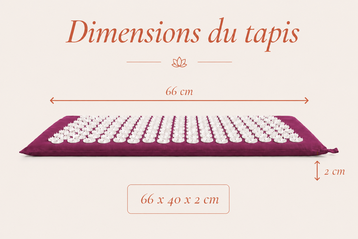 Set Tapis + Coussin d'Acupression NORA – Violet Lavande