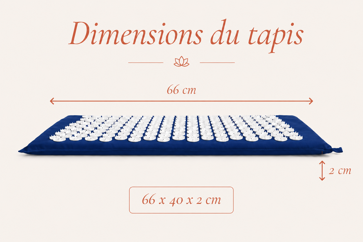 Set Tapis + Coussin d'Acupression NORA – Bleu Marine