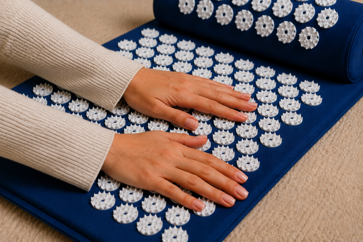 Tapis d'Acupression NORA – Bleu Marine | Bien-être & Relaxation